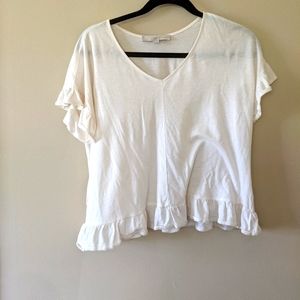 LOFT Petite Cream Top